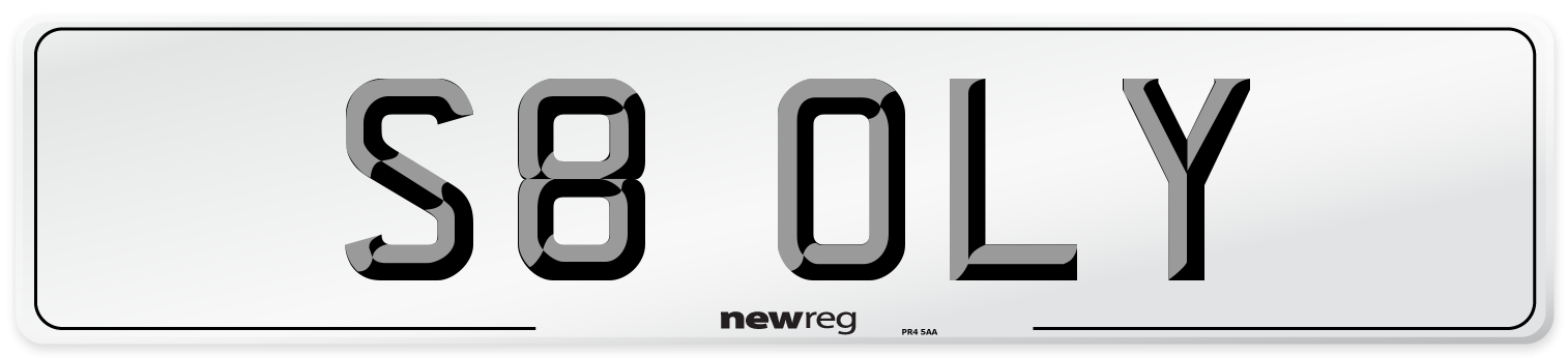 S8 OLY Number Plate from New Reg